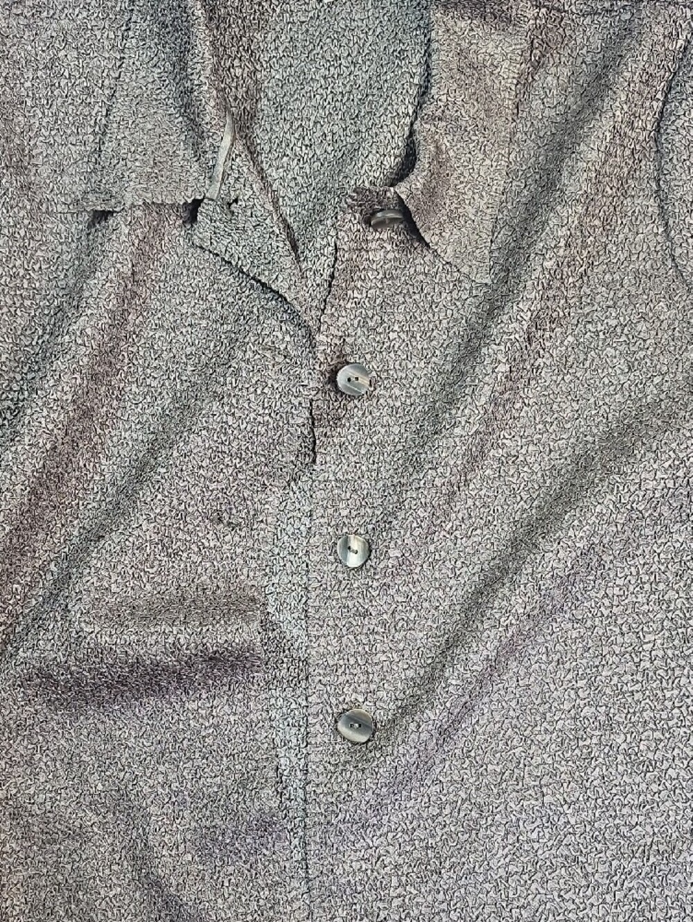 Chicos Travelers Textured Shirt Jacket Size 2 Classic Career Travel - Picture 6 of 10
